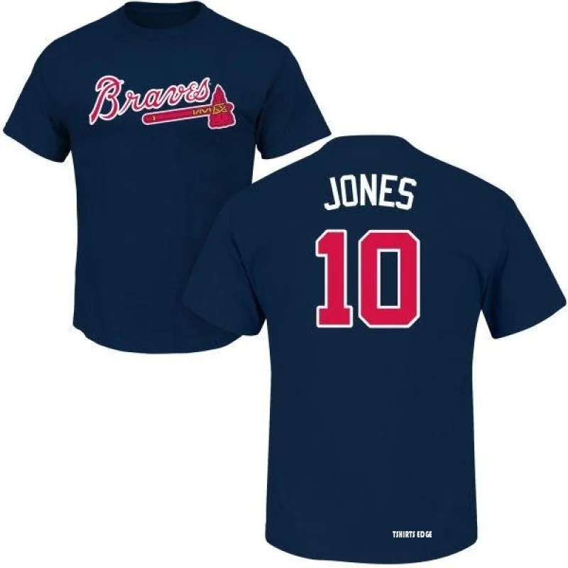 Chipper Jones Name & Number T-Shirt - Red - Tshirtsedge