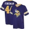 Chuck Foreman Name & Number Game Day V-Neck T-Shirt - Purple