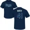 Colby White Name & Number T-Shirt - Navy