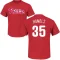 Cole Hamels Name & Number T-Shirt - Red