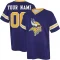 Custom Name & Number Game Day V-Neck T-Shirt - Purple