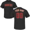 Custom Name & Number T-Shirt - Black