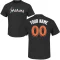 Custom Name & Number T-Shirt - Black