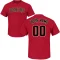 Custom Name & Number T-Shirt - Crimson