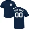 Custom Name & Number T-Shirt - Navy