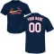 Custom Name & Number T-Shirt - Navy