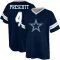 Dak Prescott Name & Number Game Day V-Neck T-Shirt - Navy Blue