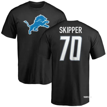 Dan Skipper Detroit Lions Men's Name & Number Logo Long Sleeve T-Shirt - Ash