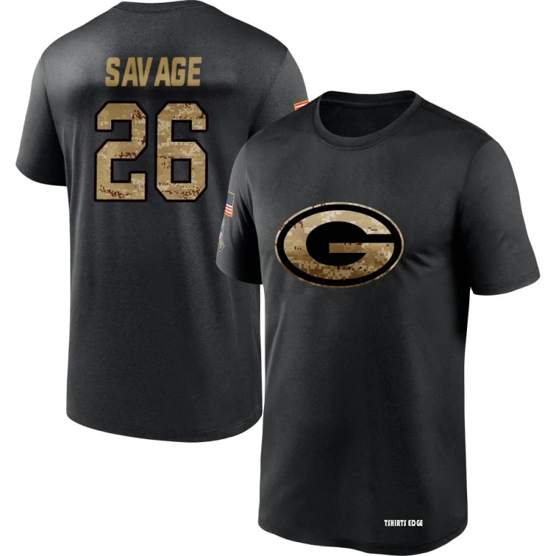 Darnell Savage 2020 Salute To Service Performance T-Shirt - Black -  Tshirtsedge