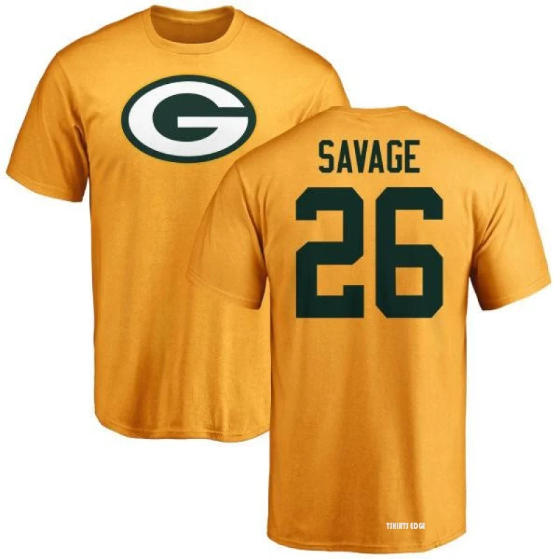 Tshirtsedge Darnell Savage Name & Number T-Shirt - Gold