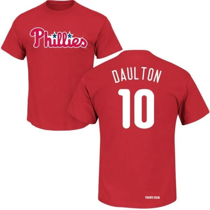 Darren Daulton Phillies Name and Number Short Sleeve Fashion T Shirt