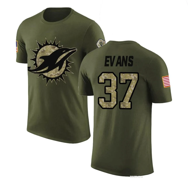 Women's Darrynton Evans Legend Salute to Service Scoop Neck T-Shirt - Olive  - Tshirtsedge