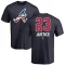 David Justice Name and Number Banner Wave T-Shirt - Navy