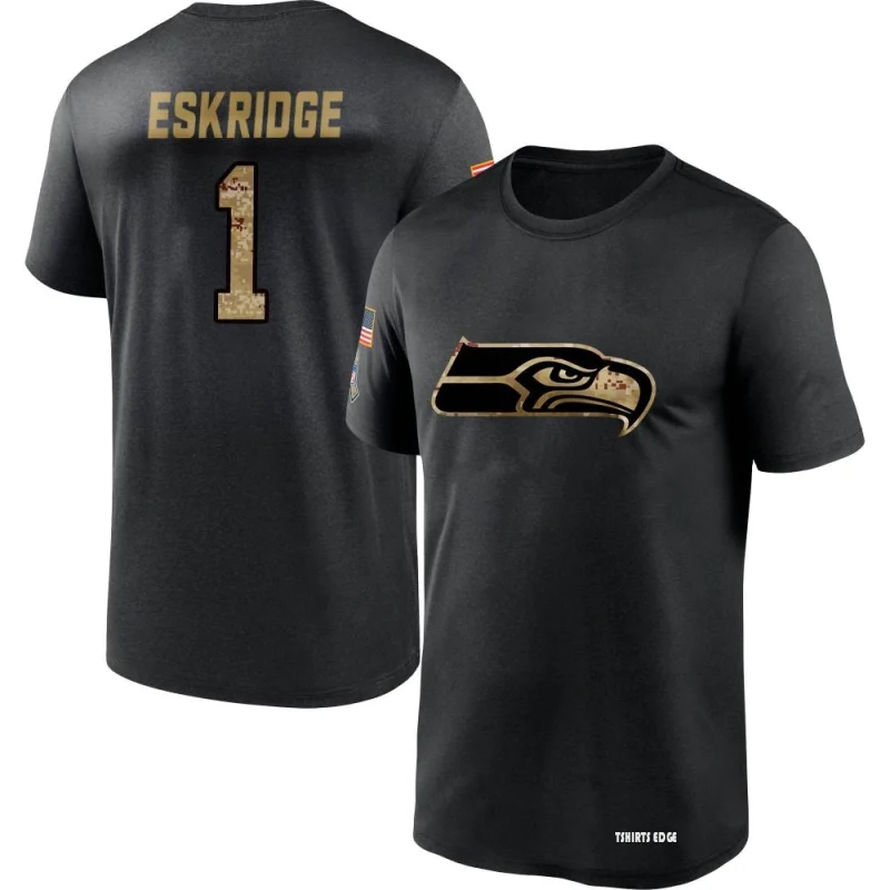 Dee Eskridge 2020 Salute To Service Performance T-Shirt - Black -  Tshirtsedge