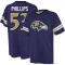 Del'Shawn Phillips Name & Number Game Day V-Neck T-Shirt - Purple