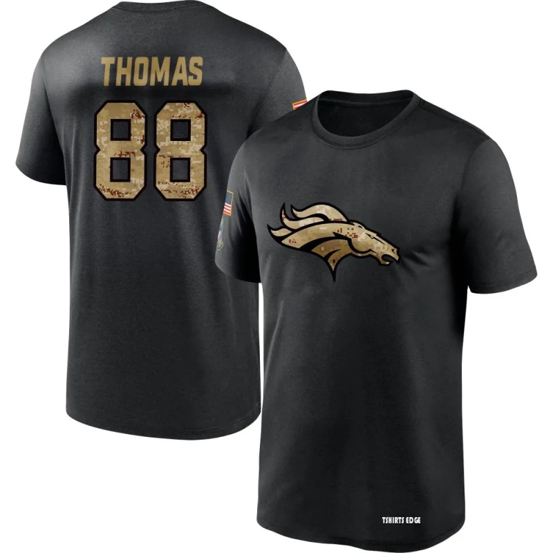 Demaryius Thomas 2020 Salute To Service Performance T-Shirt - Black -  Tshirtsedge