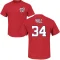 Derek Hill Name & Number T-Shirt - Red