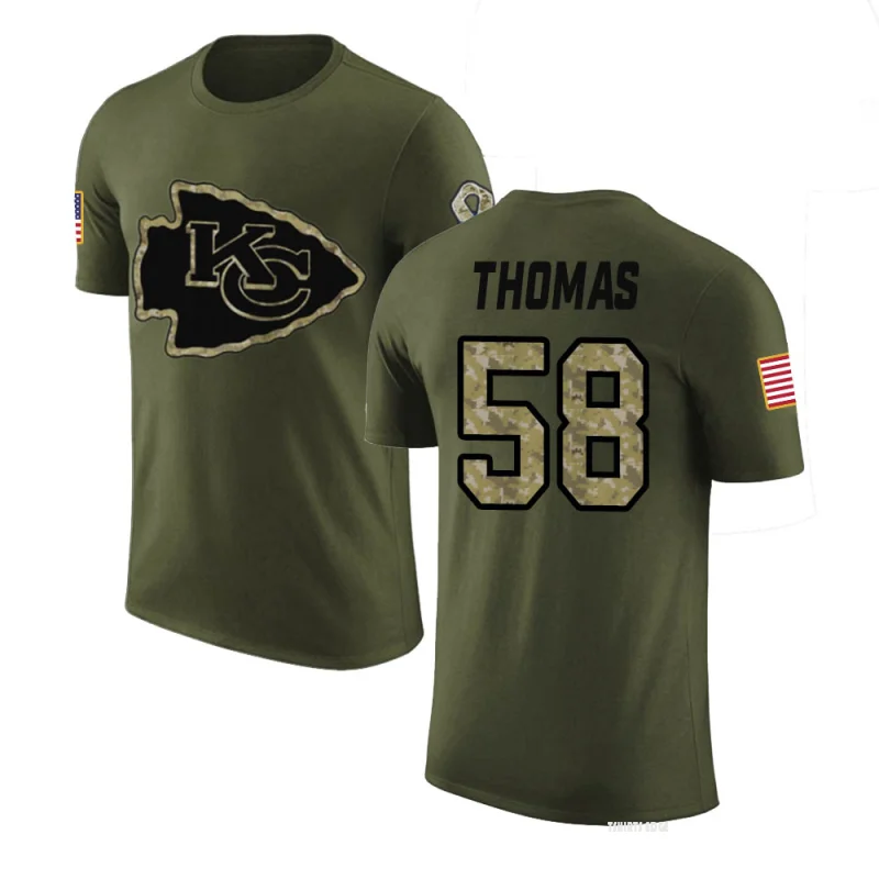 Derrick Thomas Legend Salute to Service T-Shirt - Olive - Tshirtsedge