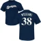 Devin Williams Name & Number T-Shirt - Navy