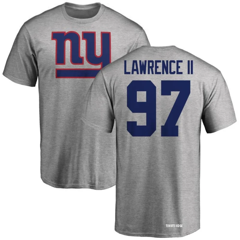 Tshirtsedge Dexter Lawrence II Name & Number T-Shirt - Ash