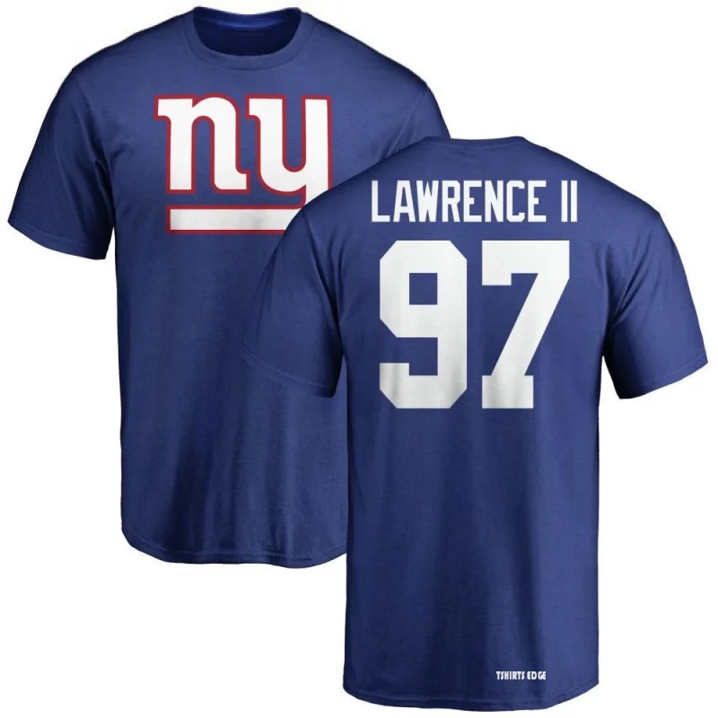 Tshirtsedge Dexter Lawrence II Name & Number T-Shirt - Red