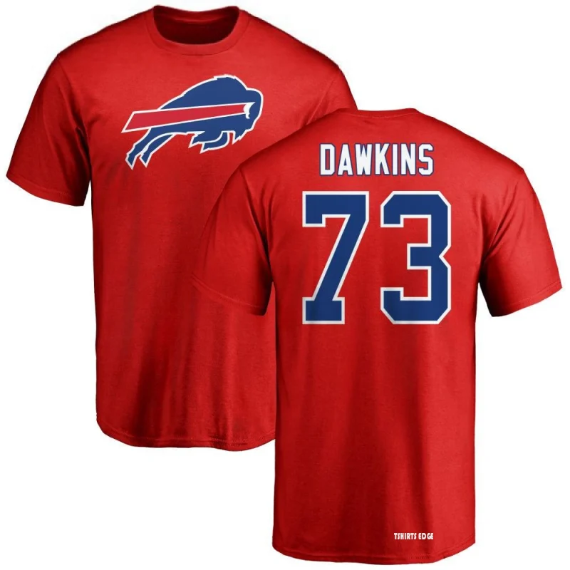 Dion Dawkins Name & Number T-Shirt - Red - Tshirtsedge