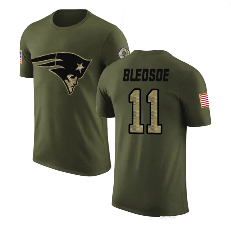 Drew Bledsoe Legend Salute to Service T-Shirt - Olive - Tshirtsedge