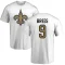 Drew Brees Name & Number T-Shirt - White