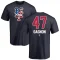 Drew Gagnon Name and Number Banner Wave T-Shirt - Navy