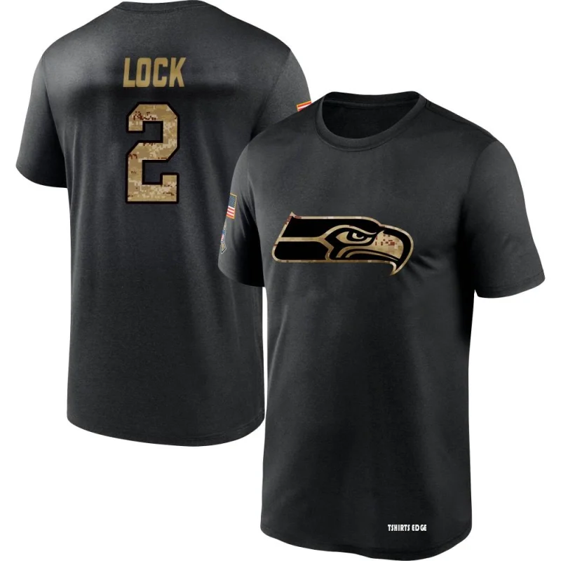 Drew Lock 2020 Salute To Service Performance T-Shirt - Black