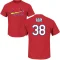 Drew Rom Name & Number T-Shirt - Red