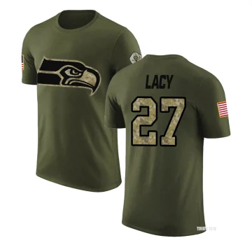 Tshirtsedge Women's Eddie Lacy Name & Number Slim Fit T-Shirt - Ash