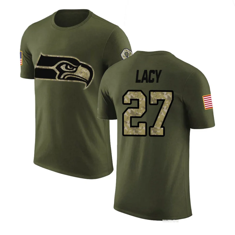 Tshirtsedge Eddie Lacy Legend Salute to Service T-Shirt - Olive