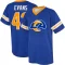 Ethan Evans Name & Number Game Day V-Neck T-Shirt - Royal