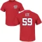 Evan Lee Name & Number T-Shirt - Red