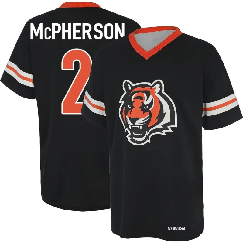 Evan McPherson Name & Number Game Day V-Neck T-Shirt - Black - Tshirtsedge