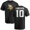 Fran Tarkenton Name & Number T-Shirt - Black