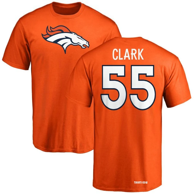 Frank Clark Name & Number Game Day V-Neck T-Shirt - Navy - Tshirtsedge