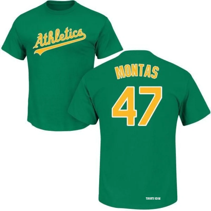 Frankie Montas Name & Number T-Shirt - Green - Tshirtsedge