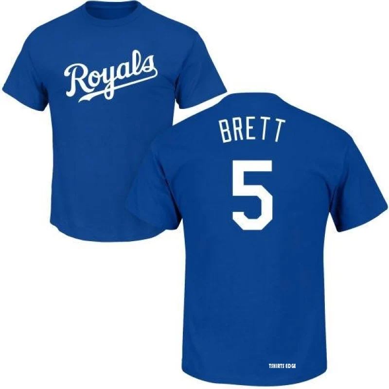 George Brett Name & Number T-Shirt - Royal - Tshirtsedge
