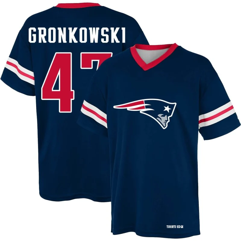 Glenn Gronkowski Name & Number T-Shirt - Red - Tshirtsedge