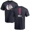 Glenn Hall Name and Number Banner Wave T-Shirt - Navy