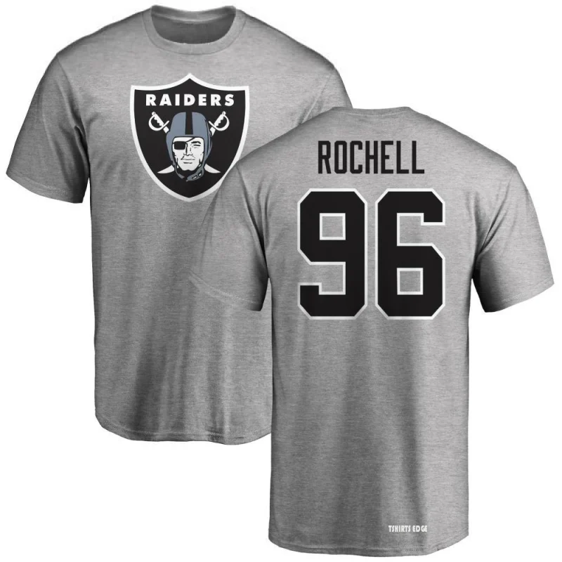 Isaac Rochell Las Vegas Raiders Women's Name & Number Logo Slim Fit T-Shirt  - Ash