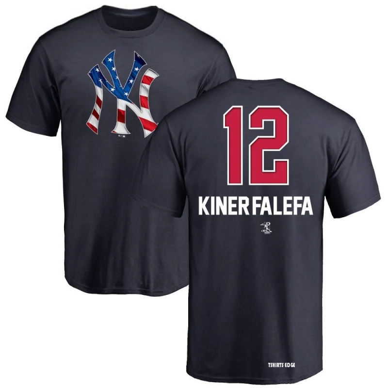 Isiah Kiner-Falefa Name and Number Banner Wave T-Shirt - Navy - Tshirtsedge