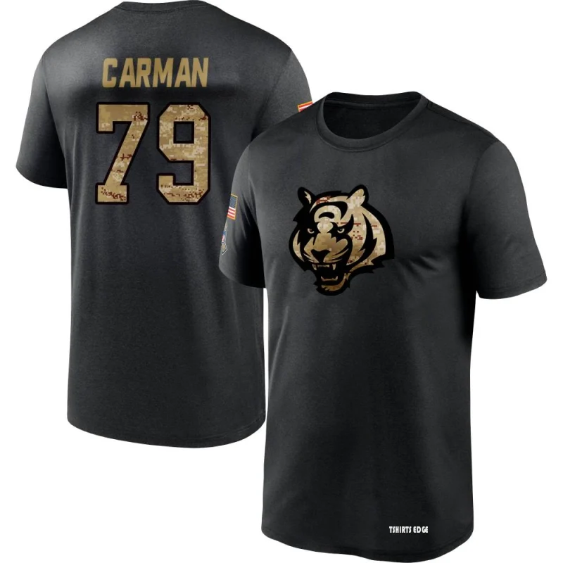 Jackson Carman 2020 Salute To Service Performance T-Shirt - Black -  Tshirtsedge