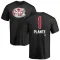 Jacques Plante Name and Number Banner Wave T-Shirt - Black