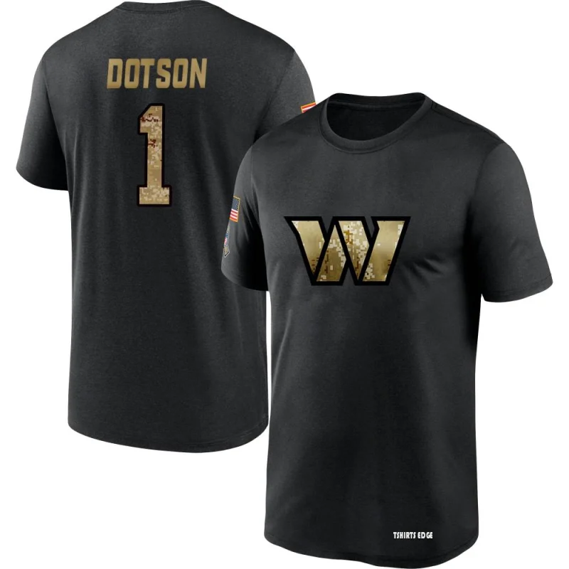Jahan Dotson 2020 Salute To Service Performance T-Shirt - Black -  Tshirtsedge