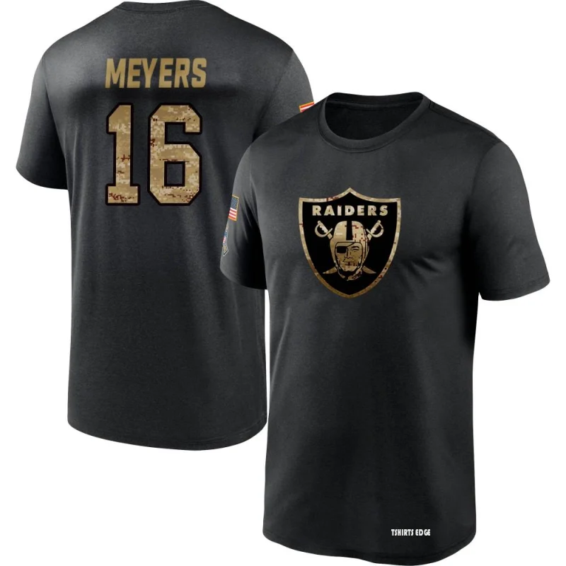 Jakobi Meyers 2020 Salute To Service Performance T-Shirt - Black -  Tshirtsedge