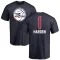 James Harden Name and Number Banner Wave T-Shirt - Navy