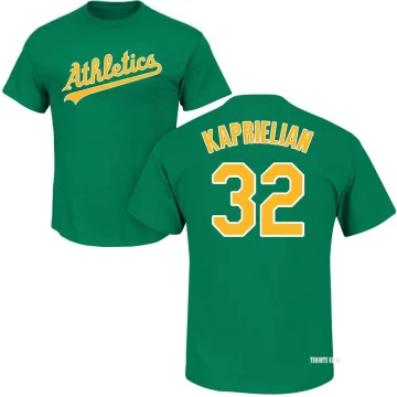 James Kaprielian Name & Number T-Shirt - Green - Tshirtsedge